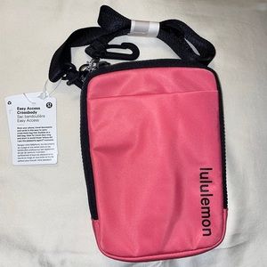 NWT lulu lemon easy access cross body pink and black